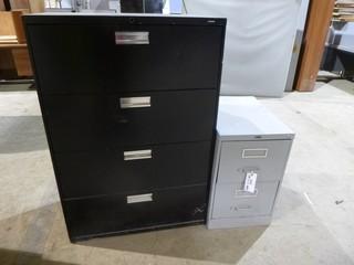 (1) 4-Drawer And (1) 2-Drawer Metal Filing Cabinet