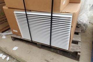 Lot of 13 Cases Aluminum Louvers and Galvanized Vent Covers. **LOCATED IN QUONSET**