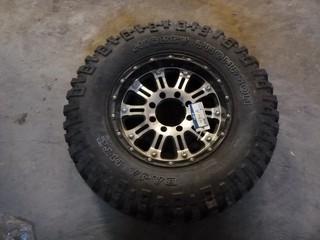 (1) Tire On Rim, Mickey Thompson Baja MTZ, LT 305/70R18 M and S Load Range E