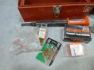 (1) Remington Fastening Tool, C/w 22 Caliber Cartridges, (1) Black and Decker Power Palm Sander