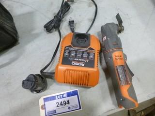 Ridgid Job Max Power Handle Osolating Cutter, C/w Battery and Charger (W-5-2-2)