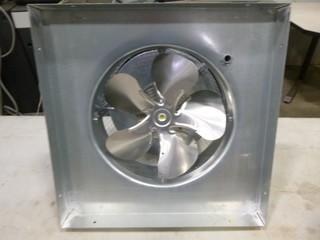 Floaire Model DDAR12BDD 120V Wall Mount Exhaust Fan c/w Riser and Louver, 19" x 19" x 11" (W-R-2-17)