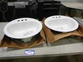 (2) Crane 18" Sink, Steel and Enamel (W-5-5-2)