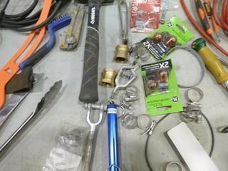 Kuny Tool Bag, Double Lanyard, Booster Cables, Rubber Mallet, New In Box Mastercraft Micro Adjusting Torque Wrench, 20 Ft LBS to 250 Ft LBS (W-5-2-3)