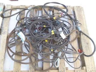 Qty of Assorted Steel Cable Slings (W-R-3-1)