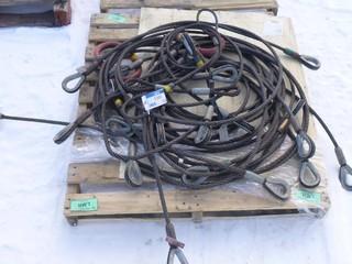 Qty of Assorted Steel Cable Slings (W-R-3-1)