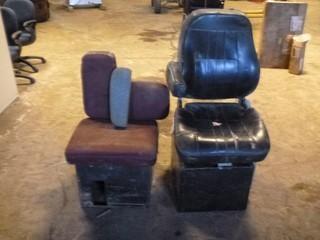 Seats For Semi Trucks w/ Bases and Extra Arm Rest (2 Pcs)