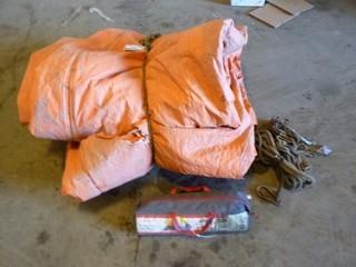 Insulated Tarp (Unknown Size), Various Sizes of Rope, 2 Person Tent