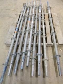 (9) 10' Scaffold Tubes, (9) 6'6" Scaffold Uprights, (12) 2" Scaffold Tubes, (15+) Locking Wheels (W-R-4-25)