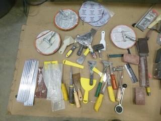 Drywall Mudding Supplies and Tools, Includes Trowels, Spreaders, Mixers, Levels, Squares, Sanders , 40lb Drywall Screws, Drywall Tape (W-5-3-2)