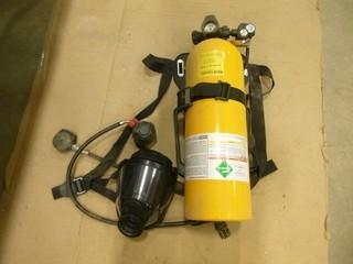 MSA Air Pack, C/w Tank-Regulator, Back Board and Face Mask
