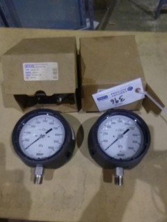 (2) Wika 1/2in NPT 10,000KPA Pressure Gauges