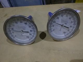 (2) 5in Temperature Gauges