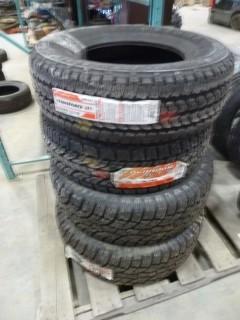 (2) Firestone LT265/70R17, (2) Wild Country XTX LT285/70R17 (W-R-2-16)