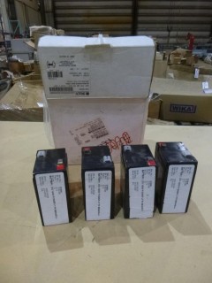 Qty Of (4) Beghelli 12V Rechargeable Sealed Lead-Acid Battery For Emergency Light Pack