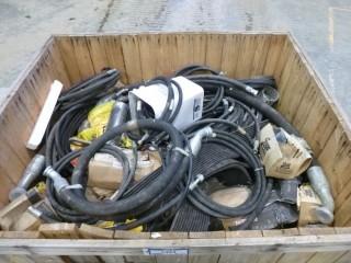 Quantity of Assorted CAT Parts, Includes Hoses, Pins, Belts, Backhoe Cab Window (W-R-2-26)