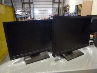 (1) Benq 20" Computer Monitor, (1) 22" LCD Computer Monitor