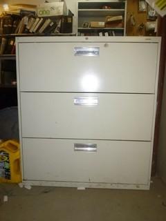 3 Drawer Filing Cabinet, 40.5" H x 36" x 19" D 