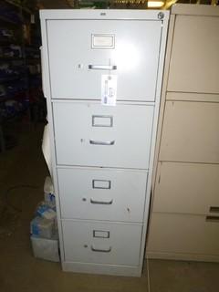 4 Drawer Filing Cabinet, 52.5" H x 18 W x 26.5" D