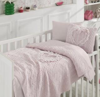 Nipper Land 5pc Crib Set, Pink 6308