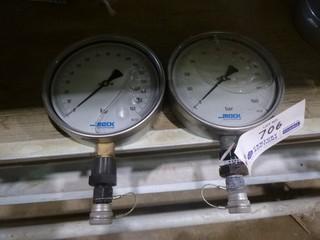 (2) Mock Pressure Gauges