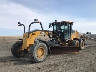 2015 John Deere 872GP AWD Motor Grader, 5,808 HRS, 16' Moldboard, Ripper, Blade Lift Accumulators, A/C, Back-up Camera, County Unit, S/N: 1DW872GPHFD666547