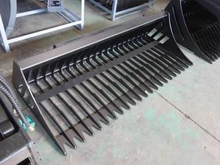 New Skeleton Rock Bucket, 84" Wide Skid Steer Attachment