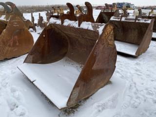 72" Clean Up Bucket, Finning fits WBM 250 Series
