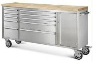 NEW 72" Stainless Steel 10 Drawer Tool Chest