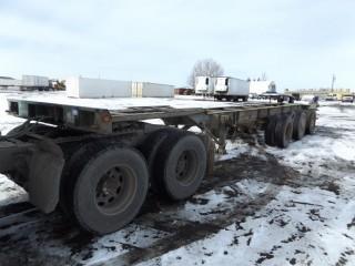 2000 Transtech 40'-53' Expandable Triaxle Container Chassi c/w 11R22.5 Tires. S/N 2TJCX033XY1000096.