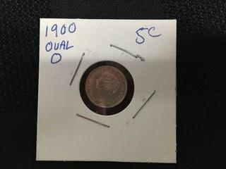 1900 Five Cent. Oval 0.
