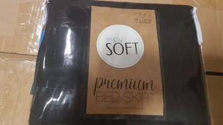 Simply Soft Premium Bed Skirt, Black, King 32687
