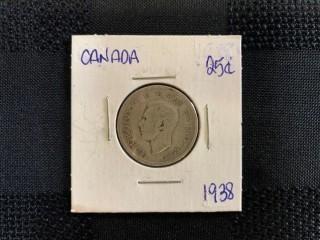 1938 Twenty Five Cent.