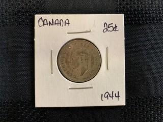 1944 Twenty Five Cent.
