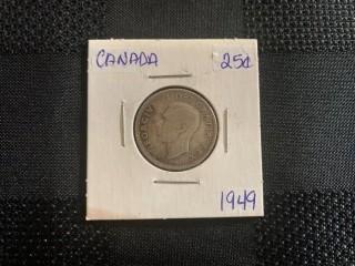 1949 Twenty Five Cent.