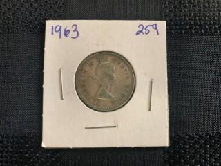 1963 Twenty Five Cent.