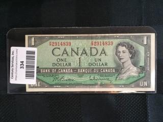 1954 One Dollar Beattie/Rasminsky.