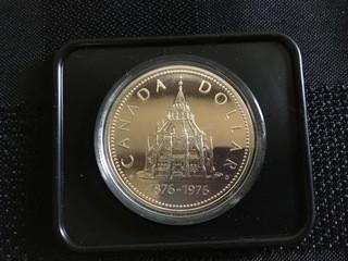 1976 Silver Dollar Parliament Library .