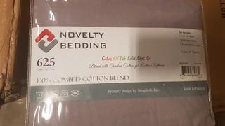 Novelty Bedding 100% Combed Cotton Blend Bed Sheet Set, Grey, Full 33033