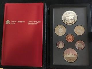 1985 Double Dollar Proof Set, Parks Moose Silver Toronto Silver
