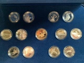 1992 (13 coins)125 Anniversary Proof Set, Sterling Silver.