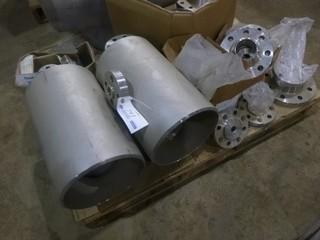 Qty Of Flanges C/w (2) 8in X 10in Sch 40 Tees