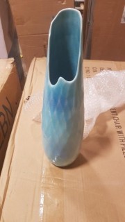 Global Views Pair of Decorative Vases, Aqua 