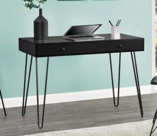 Ameriwood Home Owens Desk with Drawer, Black 9890196CON