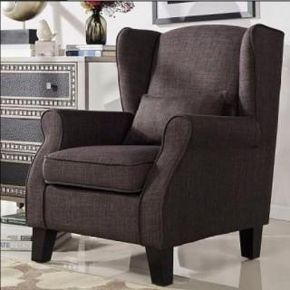 Inspire Q Dark Grey Linen Accent Chair with Pillow E194C-DGL (3A)