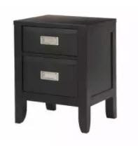 Home Styles Prescott 2 drawer Night Stand, Black 88551442