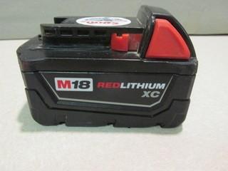 Milwaukee M18 Red Lithium XC Large Battery.