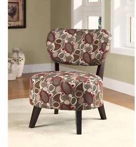 Best Master Furniture Accent Chair, Brown Abstract ZH104