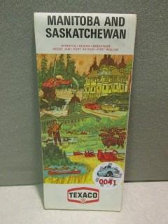 Texaco Manitoba & Saskatchewan Road Map.