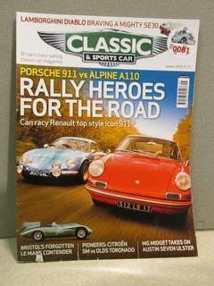 Classic & Sports Car Auto Magazine Jan. 2109.